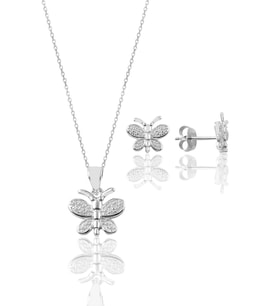 Söğütlü Silver Gümüş kelebek modeli ikili set