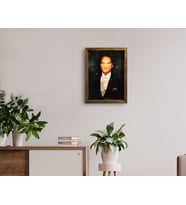 BK Home Atatürk Tasarımlı Doğal Masif Ahşap Çerçeveli Tablo 45x65cm-1