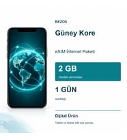Güney Kore eSIM İnternet Paketi Günlük 2 GB 1 Gün - nonhkip