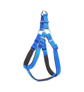Doggie Konforlu Dokumadan El Yapımı Ronin Model Köpek Göğüs Tasması XL-2,5x65-75cm - Royal Blue