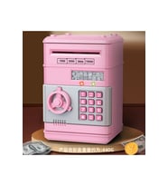 Atm Şifreli Ve Kilitli Elektronik Kumbara, Pembe, 20x15