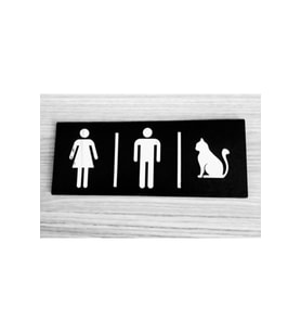Dekoratif Mdf Wc Yönlendirme Tabelası