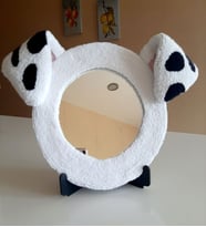 Mi-Knitting, Dekoratif Çocuk Odası Aynası, Çocuk Odası Dekorasyonu, Punch Nakışı Ayna, Dalmaçyalı Ayna