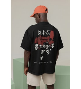Slipknot The Subliminal Verses Baskılı Unisex Oversize Rock Metal Müzik Grubu Tişört