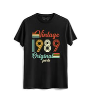 Vintage 1989 Original Parts Siyah Tshirt