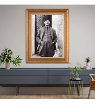 Altın Paspartulu Atatürk  Çerçeveli Tablo C717 (Gold)