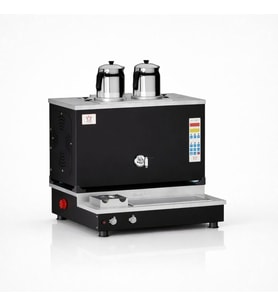 Anka Pro Plus Otomatik Çay Kazanı, 2 Demlikli,20 Litre Siyah Elektrik+Doğalgaz
