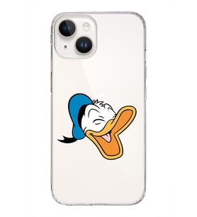 Apple iPhone 14 Uyumlu Kapak Donald Duck Tasarımlı Şeffaf Silikon Kılıf