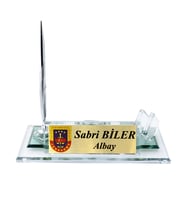 Kişiye Özel Tasarım Kristal İsimlik Jandarma İsimlik Jandarma Masa İsimliği Kristal Masa İsimliği