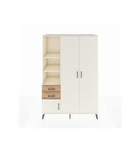 Hyperion Dolap 5 Raflı 2 Çekmeceli Tek Askılı 132x44x195 Aytaşı-Aytaşı/Çam