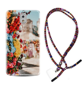 Samsung Note 3 4 5 8 9 20 Ultra 10 Lite Kılıf Boyun Asklı Rasta Silikon Gerçek Çiçekler 1743