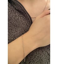 Mor Taşlı 14 Ayar Sarı Altın Bileklik