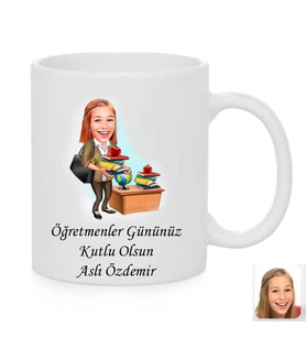 Öğretmenler Günü Karikatür Kupa Bardak