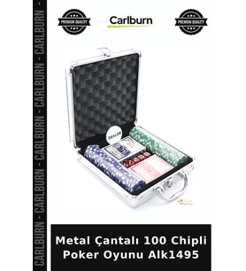 Özel Üretim Oyun Eğlence Hobi Metal Çantalı 100 Chipli Poker Oyunu Alk1495
