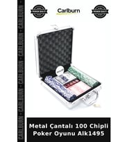 Özel Üretim Oyun Eğlence Hobi Metal Çantalı 100 Chipli Poker Oyunu Alk1495