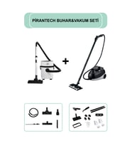 CB-107C Çok Fonksiyonlu Buharlı Temizlik Makinası / ES-07 Panda Islak & Kuru Elektrikli Süpürge (A.Siyah)