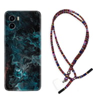 Vivo Y15S Y32 Y33S Y51 Y53S Kılıf Boyun Asklı Rasta Silikon Colorful Abstract 1384