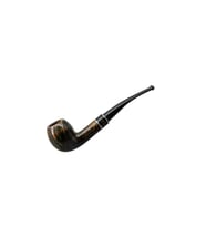 Ebonit Saplı 9mm Filtreli Churchwarden Pipo, şık ve rahat kullanımlı