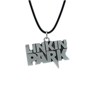 Linkin Park Deri ip Kolye - Gümüş Kaplama - Kadın Erkek Kolye - No:1021