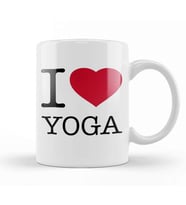 I Love Yoga Kupa Bardak Porselen
