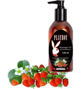 Playboy Strawberry Massage Oil 120 Ml Çilek Aromalı Vücut Masaj Yağı
