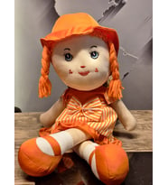 ELİF TURUNCU BEZ BEBEK 60CM