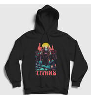 Presmono Unisex Siyah Titans Skibidi Toilet Kapüşonlu Sweatshirt 482947tt