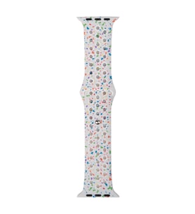 Vendas Apple Watch 42mm Uyumlu Yeni Seri 2023 Strap Kayış Silikon Kordon (Beyaz)