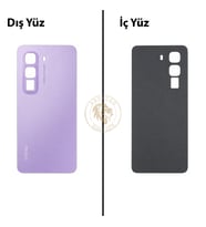Infinix Hot 50 Mor Uyumlu Arka Kapak Arka Cam Batarya Pil Kapağı Lazer Kesim Back Cover
