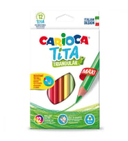Carioca Jumbo 12'li Üçgen Kuru Boya Kalemi