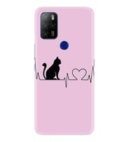 Omix X300 X500 X400 X600 X700 Kılıf Desemli Silikon Pink Cat Heart 1303