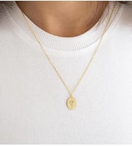 Kişiye Özel 925 Ayar Gümüş Minimal Zarif Çiçek Kolye (Gold)