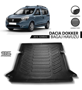 Dacia Dokker  Bagaj Havuzu 2013 Sonrası Havuzlu Bagaj Paspası