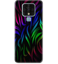 Tecno Camon 16 Kılıf Silikon Desen Color Lines 1698