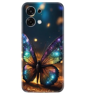 Oppo A6 Pro Kılıf Boutique Baskılı Resimli Rengarenk Kelebek Pcode -097