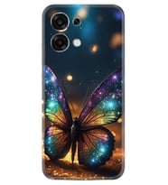 Oppo A6 Pro Kılıf Boutique Baskılı Resimli Rengarenk Kelebek Pcode -097
