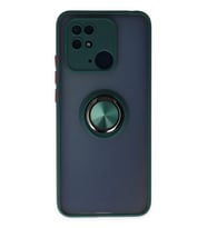 Newface Xiaomi Poco C40 Kılıf Montreal Yüzüklü Silikon Kapak - Yeşil