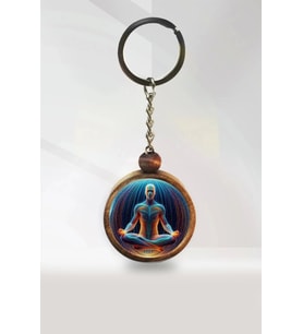 Meditasyon / Yoga Ahşap Anahtarlık