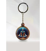 Meditasyon / Yoga Ahşap Anahtarlık