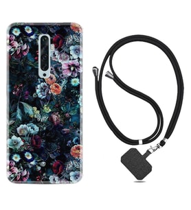 Oppo Reno 2Z 4 Lite 4 Pro 5 6 7 A31 Kılıf Boyun Askılı Silikon Great Flowers 1304