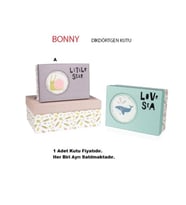 GIPTA BONNY DİKDÖRTGEN HEDİYE KUTUSU BX1537 A NO:03 160x230x90 mm - TEKLİ (Çok Renkli)