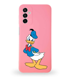 Samsung Galaxy M23 Uyumlu Lansman Kılıf Altı Kapalı İçi Kadife  Donald Duck-D Tasarımlı  Kapak (Şeffaf)