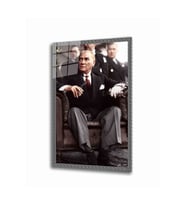 Miyrem Glasses Collection -A1^#  Atatürk Cam Tablo  Dayanıklı Temperli Cam 4 mm (Çok Renkli)
