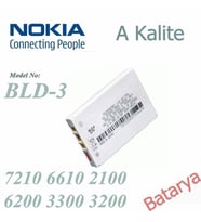 Nokia  Uyumlu 7210 6610 2100 6200 3300 3200 BLD-3 A Kalite Batarya - Sıfır Ambalajında