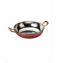 Teflon Üzeri Kalaylı Kalın Prinç Kulplu 20 cm En Kaliteli Sağlam Bakır Tava Sahan Tabak Kap
