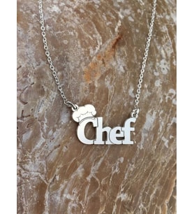 Kişiye Özel 925 Ayar Gümüş Chef Kolye