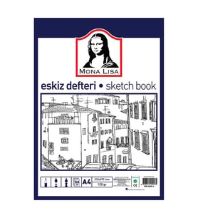 Eskiz Defteri A-4 Dokulu Kağıt Kara Kalem Çalışma Defteri 50 Yaprak 120 gr 21x29,7 cm 1 Paket Südor
