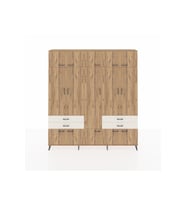 Arges Dolap 11 Raflı 4 Çekmeceli 2 Askılı 220x30x243 Çam-Çam/Aytaşı