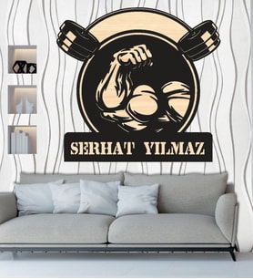 Halter Bodybuilding Ahşap Duvar tablo