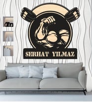 Halter Bodybuilding Ahşap Duvar tablo